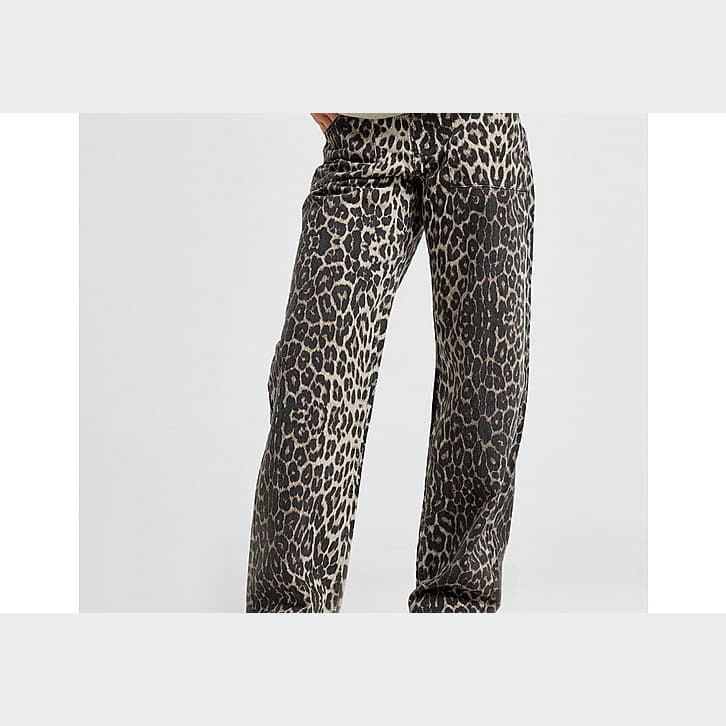 Unlike Humans Mid Rise Leopard Jeans
